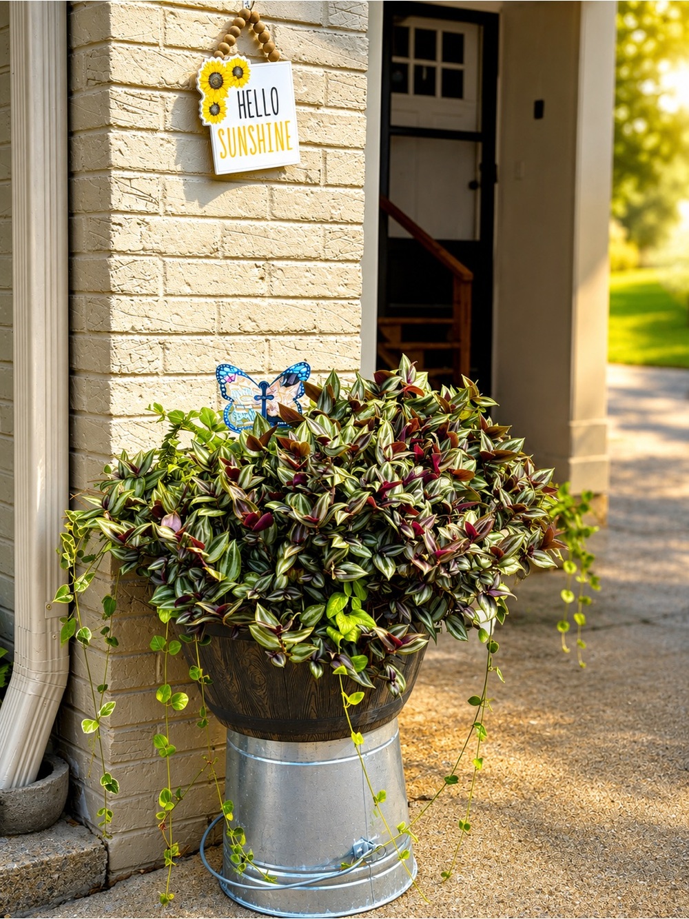 Indoor house plant cuttings wandering Jew